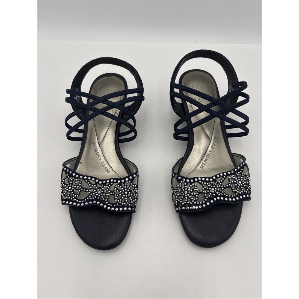 Impo Stretch Memory Foam Midnight Blue Grecia Sandals Wedges Size 5